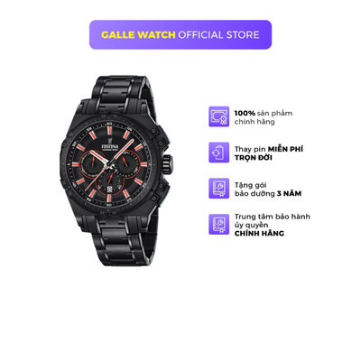 Đồng hồ nam Festina Watch F16969/4 mặt kính cường lực, chống nước 10 ATM, dây thép đeo tay cao cấp chính hãng