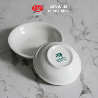Đĩa chấm sứ Minh Châu HC trắng trơn