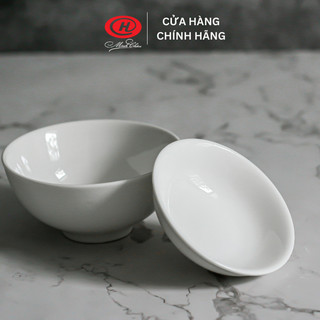 Đĩa chấm sứ Minh Châu HC trắng trơn