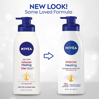Dưỡng thể giữ ẩm da cho da khô NIVEA Intense Healing Body Lotion 500ml - 72 hr Moiture body lotion (Mỹ)