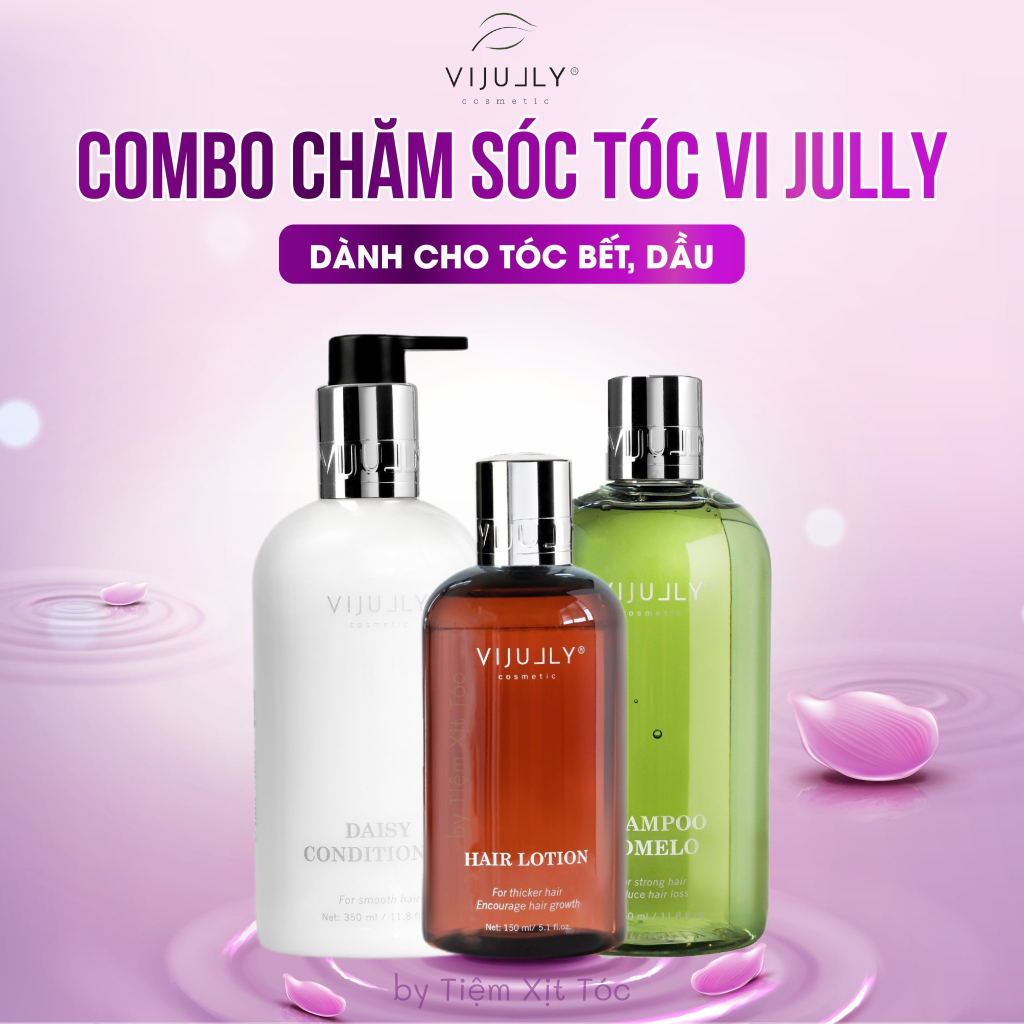 Combo VI JULLY - Chăm Sóc Tóc Toàn Diện, Giảm Rụng, Mọc Tóc, Nuôi Dưỡng Da Đầu Chắc Khỏe, Giả Bết