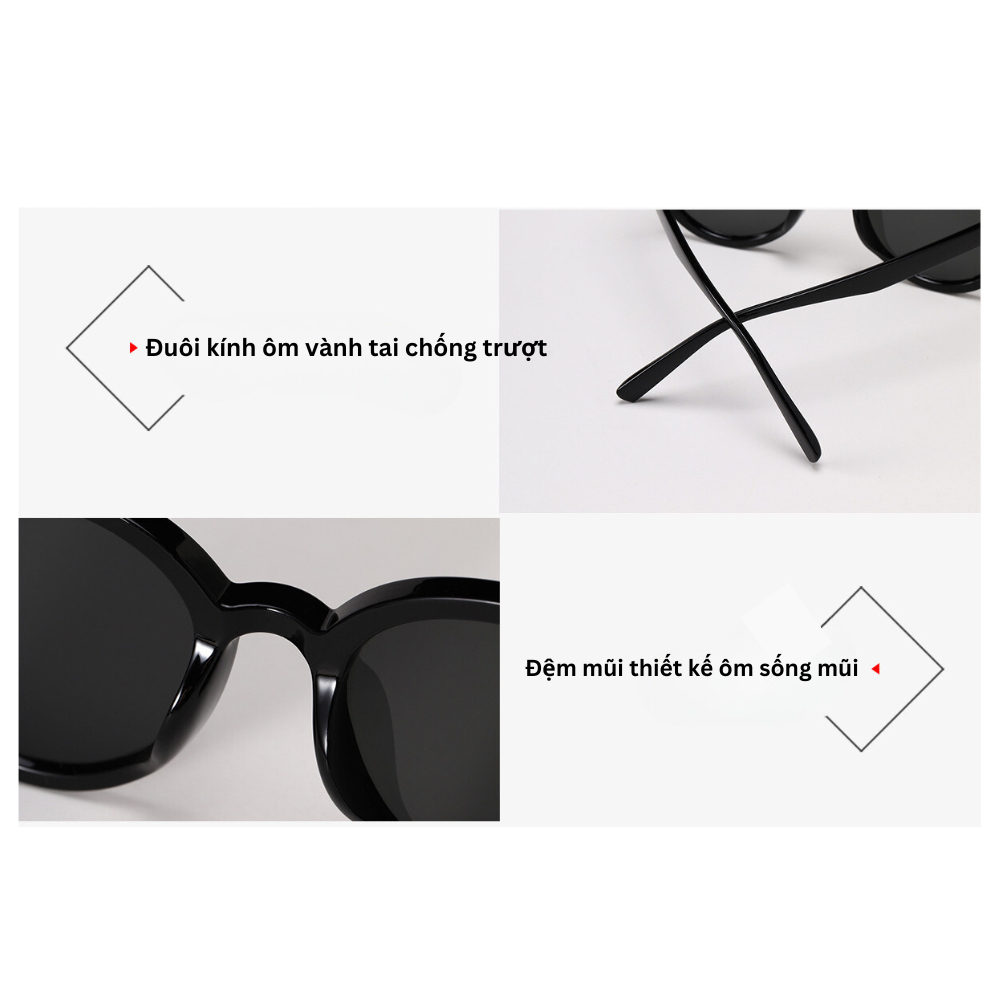 Kính Râm Oversize SANTONY Thiết Kế Mắt Tròn Chống UV400 Cao Cấp Phù Hợp Nam và Nữ STN118
