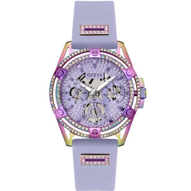 Đồng Hồ Nữ Guess GW0536L4 Dây Silicone Màu Tím Size 39mm