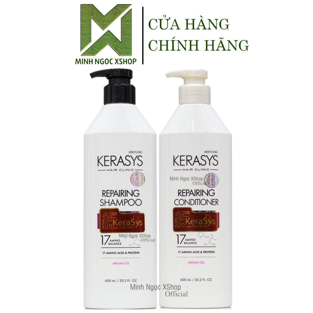 Dầu gội xả phục hồi tóc hư tổn nặng Kerasys Hair Clinic Repair 600ML