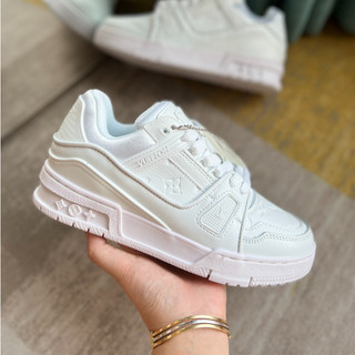 Giày Thể Thao LV Trainer White,Giày Sneaker Trainer Bản Trắng Hàng Cao Cấp .