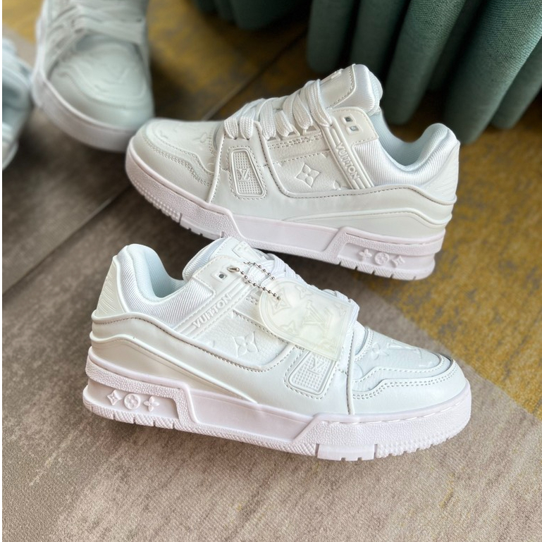 Giày Thể Thao LV Trainer White,Giày Louis Vuitton Traine Bản Trắng Hàng Cao Cấp .