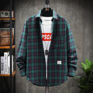 Áo khoác sơmi unisex cao cấp sọc caro phối nón xám -g065/4