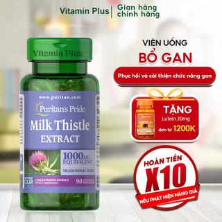 Viên Uống Bổ Gan, thải độc gan Chiết Xuất Từ Cây kế Sữa Puritan's Pride Milk Thistle Extract 1000mg