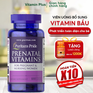 Dinh dưỡng cho phụ nữ mang thai và sau sinh 1 viên/ngày Puritans Vitamin tổng hợp Prenatal Vitamins