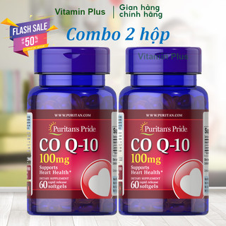 Combo 02 hộp viên uống hỗ trợ tim mạch Puritan's Pride Q-Sorb Co Q-10 100mg 60 viên