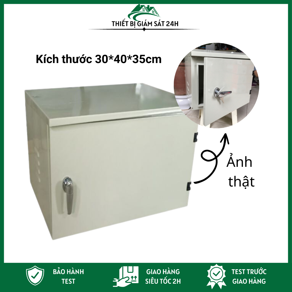 Tủ rack ngoài trời sơn tĩnh điện kích thước 30*40*35cm