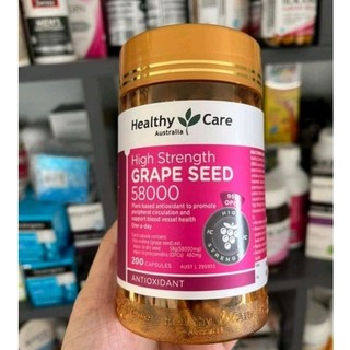 Viên uống bổ máu tinh chất hạt nho Healthy Care Grape Seed 58000 200viên