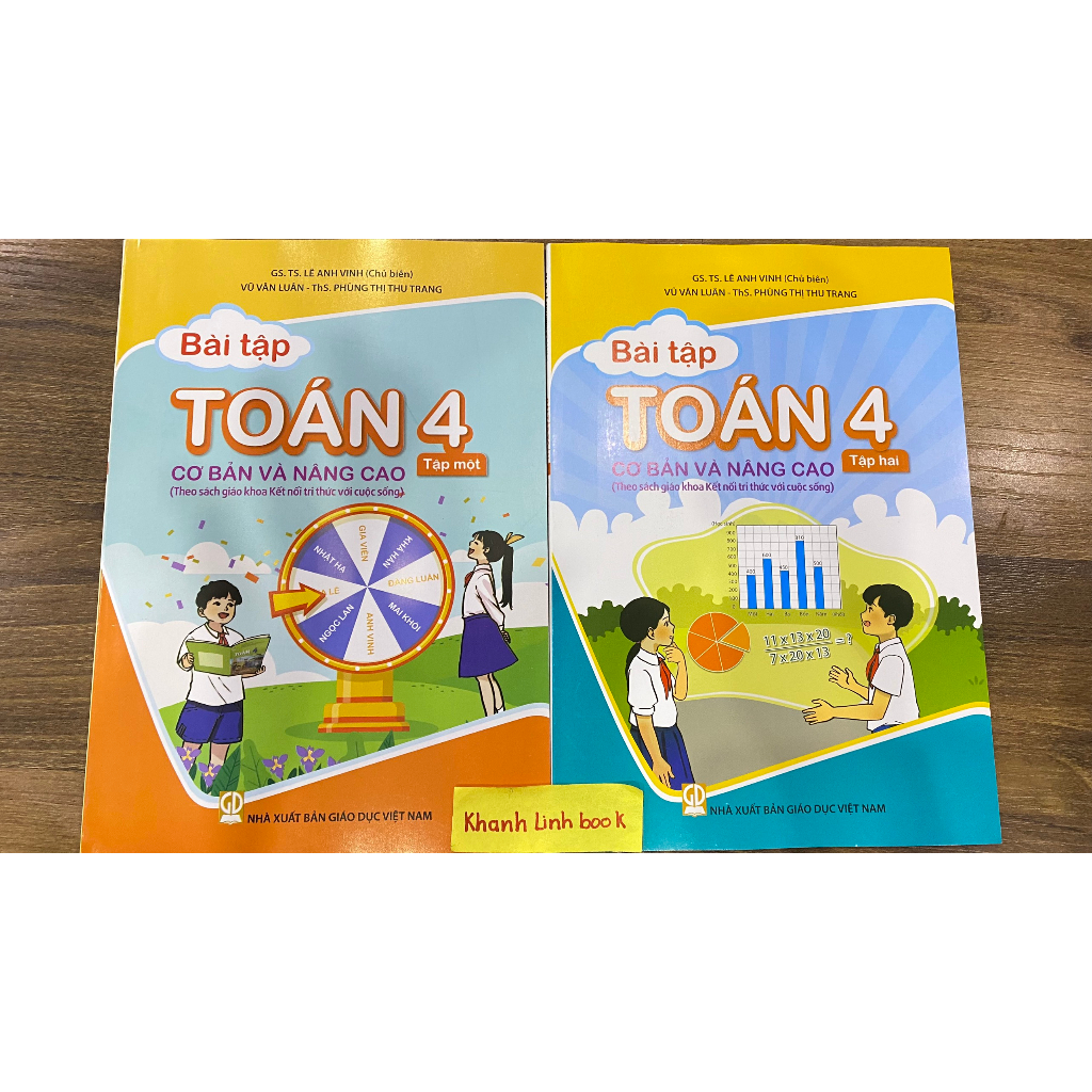 Sách - Combo Bài tập toán 4 cơ bản và nâng cao - tập 1 + 2