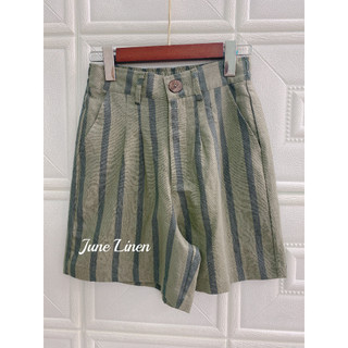 [JUNE LINEN] Q09. Quần short LINEN sọc 2 MÀU.