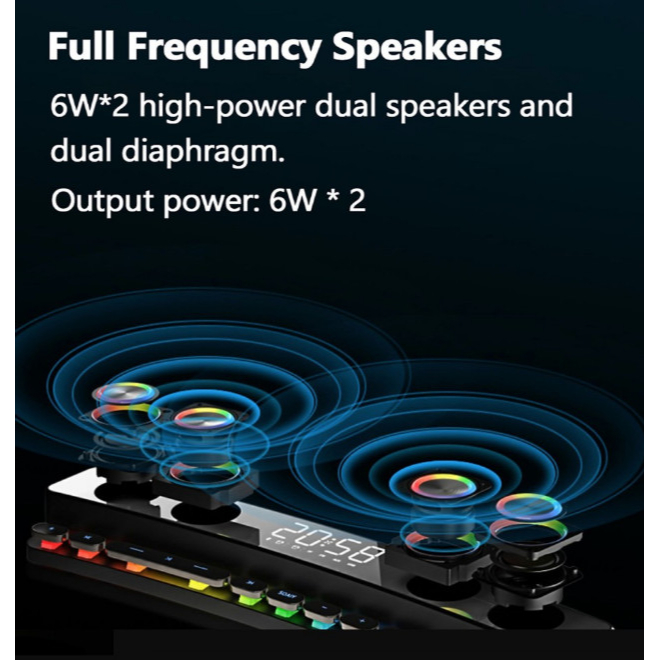 Loa Soundbar Bluetooth LED RGB Martian E-Sport Game Thủ full option thiết kế mới đẹp mắt