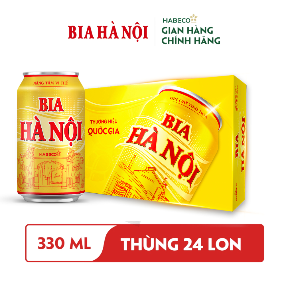 Thùng 24 lon Bia Hà Nội - HABECO