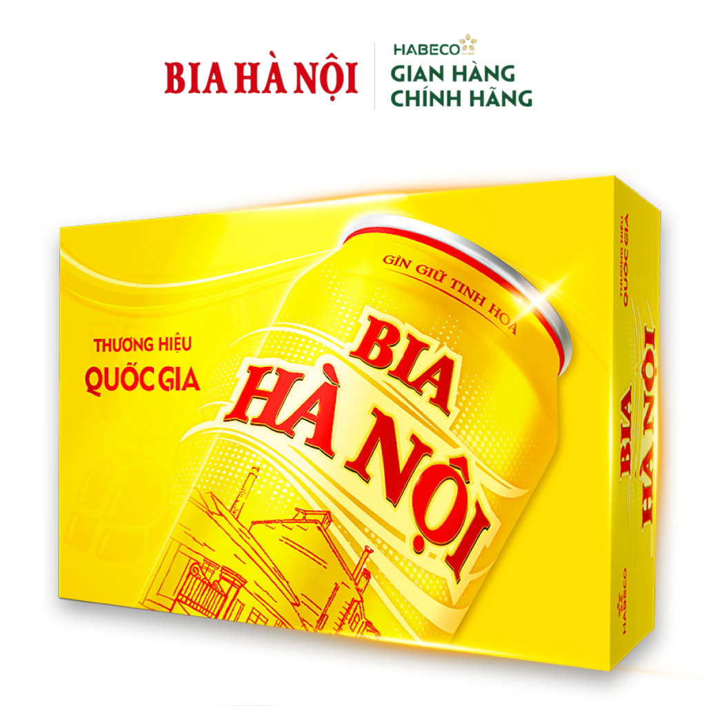 HỎA TỐC HÀ NỘI - COMBO 2 Thùng 24 lon Bia Hà Nội – HABECO
