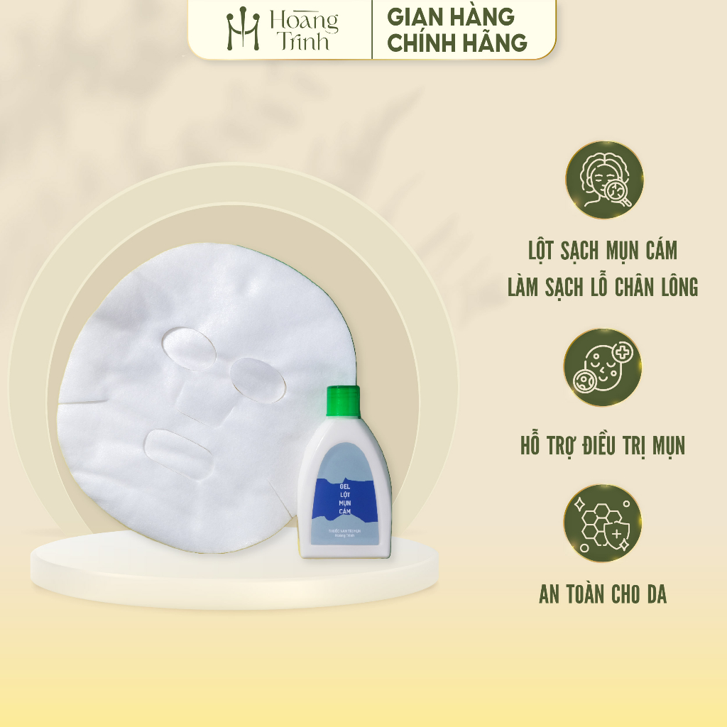 Gel lột mụn cám Hoàng Trinh an toàn cho da giúp lột sạch mụn cám, làm sạch lỗ chân lông
