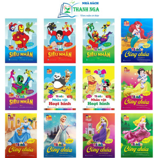 Sách - bộ 10 quyển tô màu bé trai, bé gái dành cho bé từ 3-6 tuổi