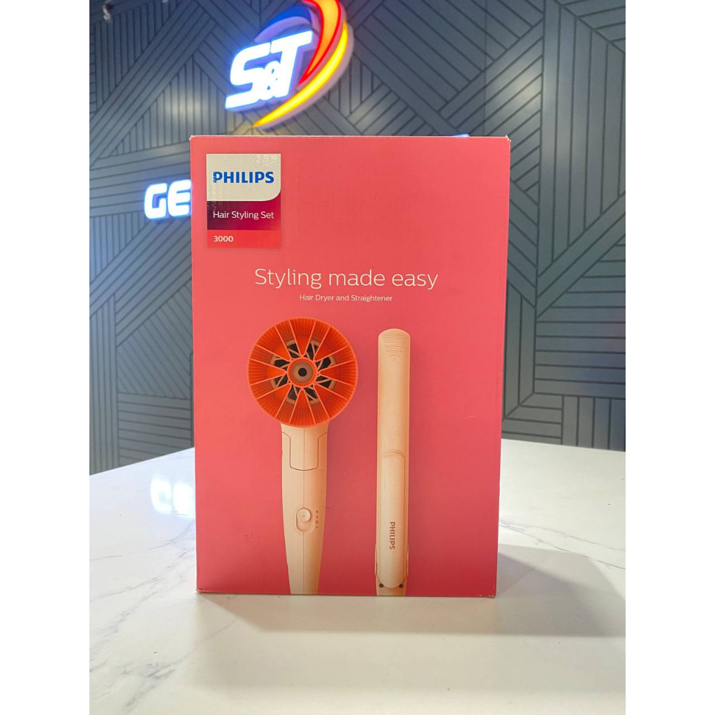 Bộ máy sấy tóc và ép tóc Philips Series 3000 BHP398/00 công suất 1600W nội địa Đức GermanySnT 210057