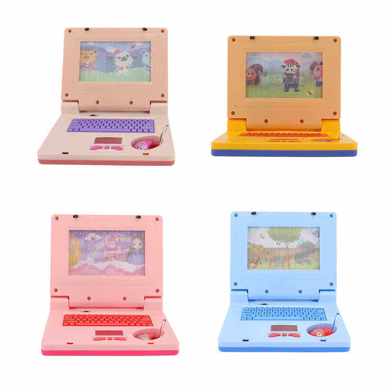 Đồ chơi máy tính laptop cho bé, máy tính bảng có chuột kèm đèn led phát nhạc giúp bé tránh xa điện thoại