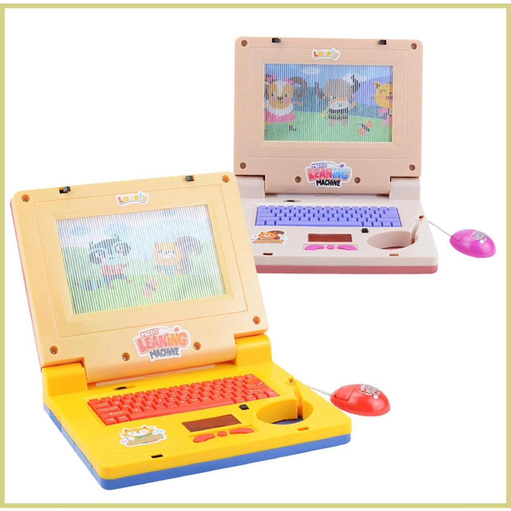 Đồ chơi máy tính laptop cho bé, máy tính bảng có chuột kèm đèn led phát nhạc giúp bé tránh xa điện thoại