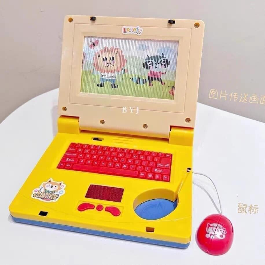 Đồ chơi máy tính laptop cho bé, máy tính bảng có chuột kèm đèn led phát nhạc giúp bé tránh xa điện thoại