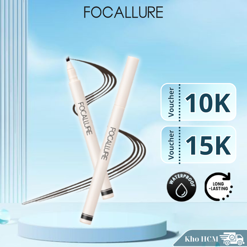 Bút Kẻ Mày Focallure Đầu 4 Nhánh Phẩy Sợi Bền Màu Chống Nước 10g