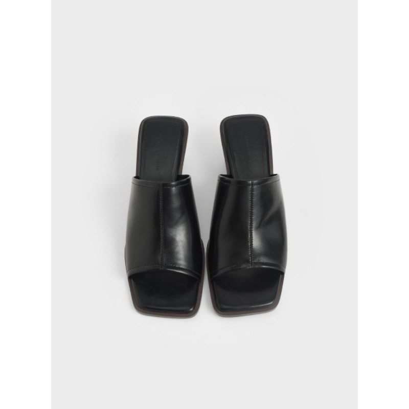 Giày mules đế xuồng hở mũi