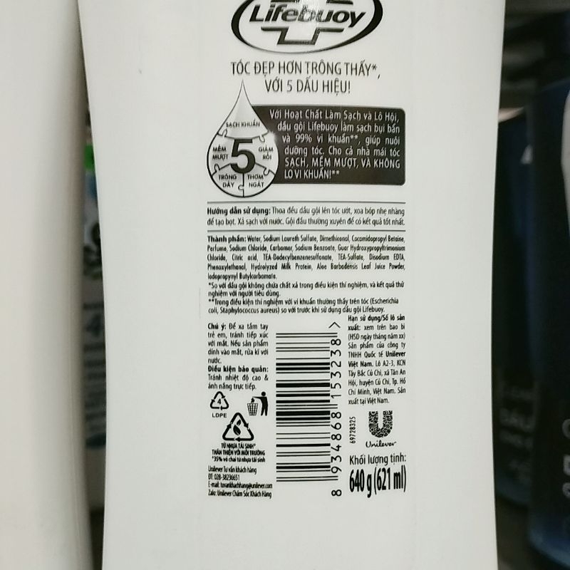 Dầu gội lifebuoy 640 tặng kem đánh răng