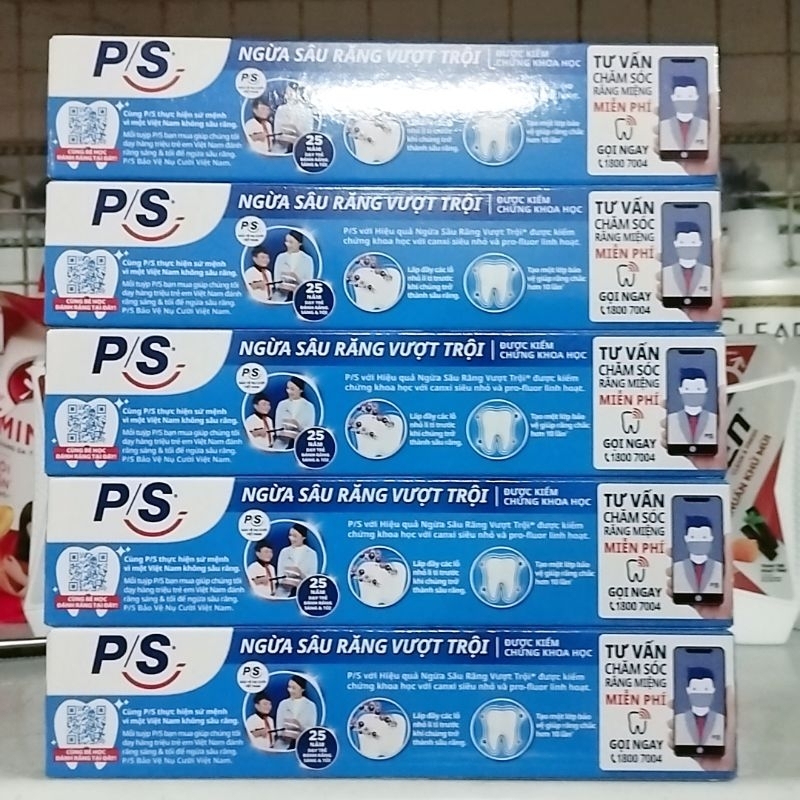 Kem đánh răng PS 180g ngừa sâu răng vượt trội.