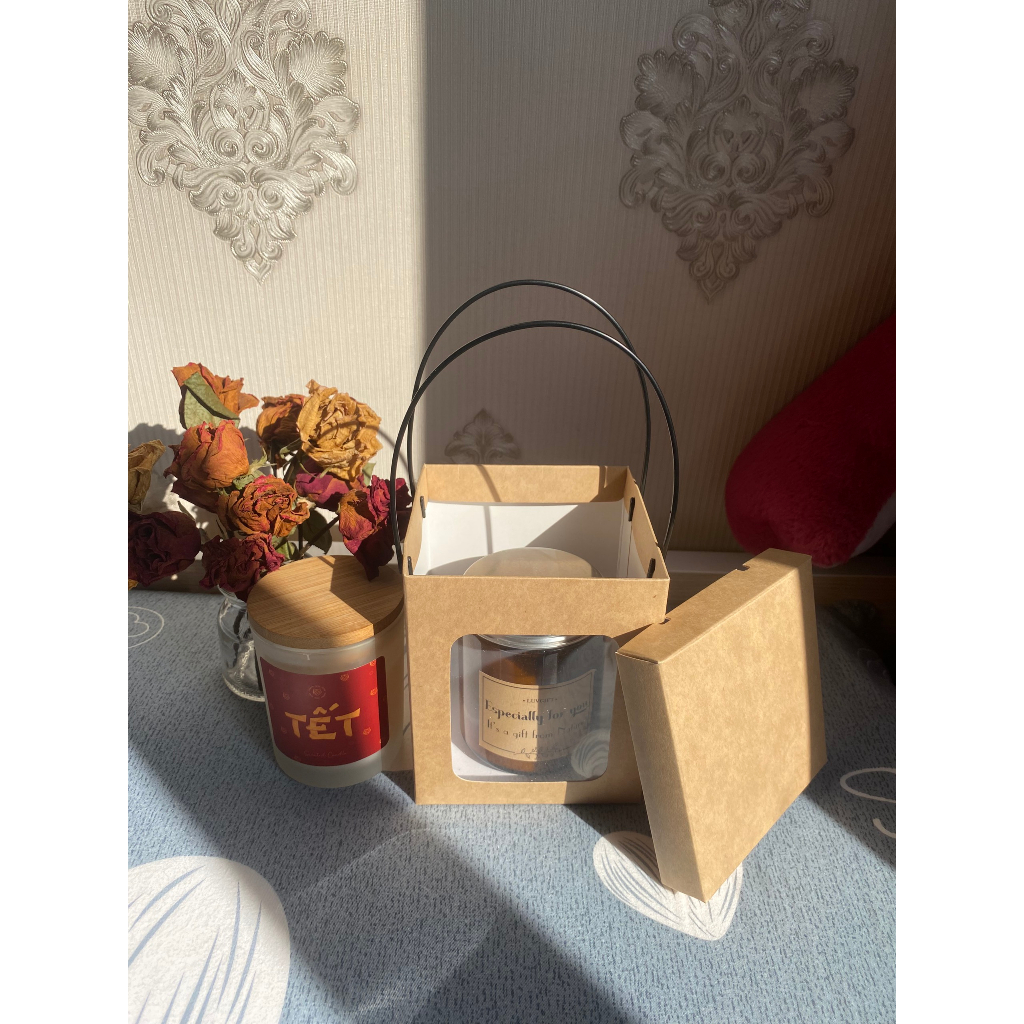 JG LẺ GIÁ SỈ - Túi Giấy Kraft Mini Đáy 8.5cm Đựng Chậu Cây, Nến Thơm, Hũ Mật Ong Nhỏ