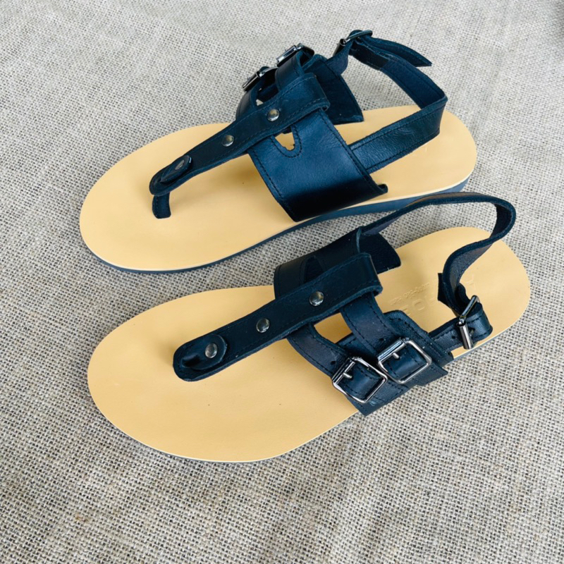 Sandal Unisex, dép quai ngang, dép nam da bò, không thấm nước, êm chân thoải mái  Atshoes XDMM02