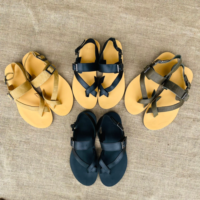 Sandal Unisex, dép quai ngang, dép nam da bò, không thấm nước, êm chân thoải mái Atshoes XDMM02