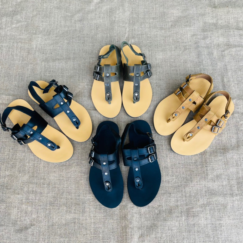 Sandal Unisex, dép quai ngang, dép nam da bò, không thấm nước, êm chân thoải mái  Atshoes XDMM02