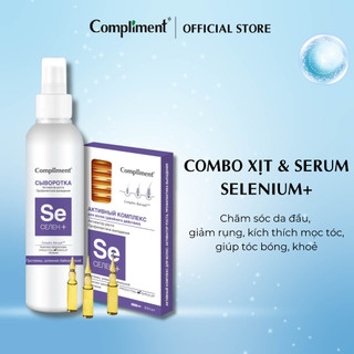  Combo xịt và serum dưỡng tóc Compliment kích thích mọc tóc hoạt động kép SELENIUM+ 150ml + 8*5ml 