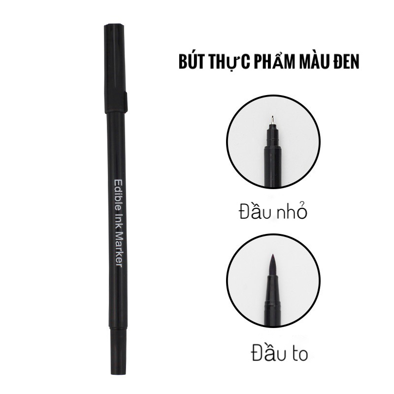 BÚT ĐEN THỰC PHẨM 2 ĐẦU ĂN ĐƯỢC