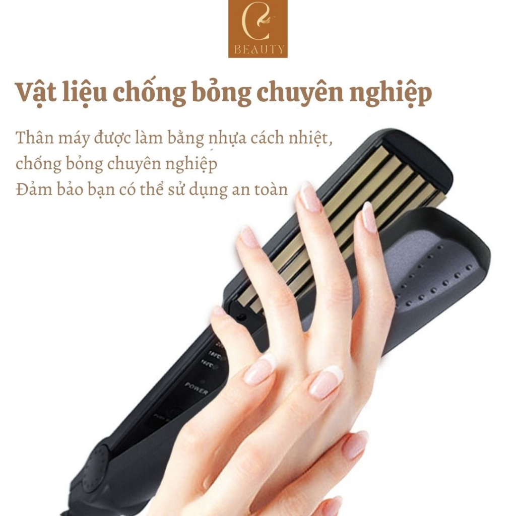 Máy bấm phồng chân tóc Kemei KM-322, máy dập phồng chân tóc chính hãng, máy dập xù giúp tóc phồng tự nhiên giữ nếp lâu