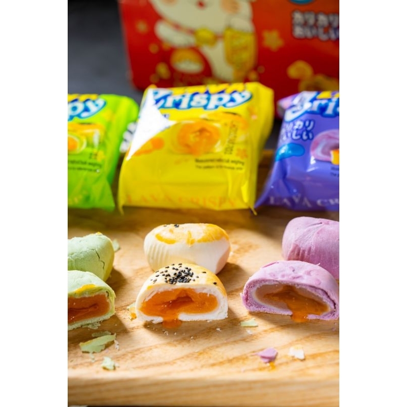 10 bánh trứng muối chảy  mix vị siêu ngon