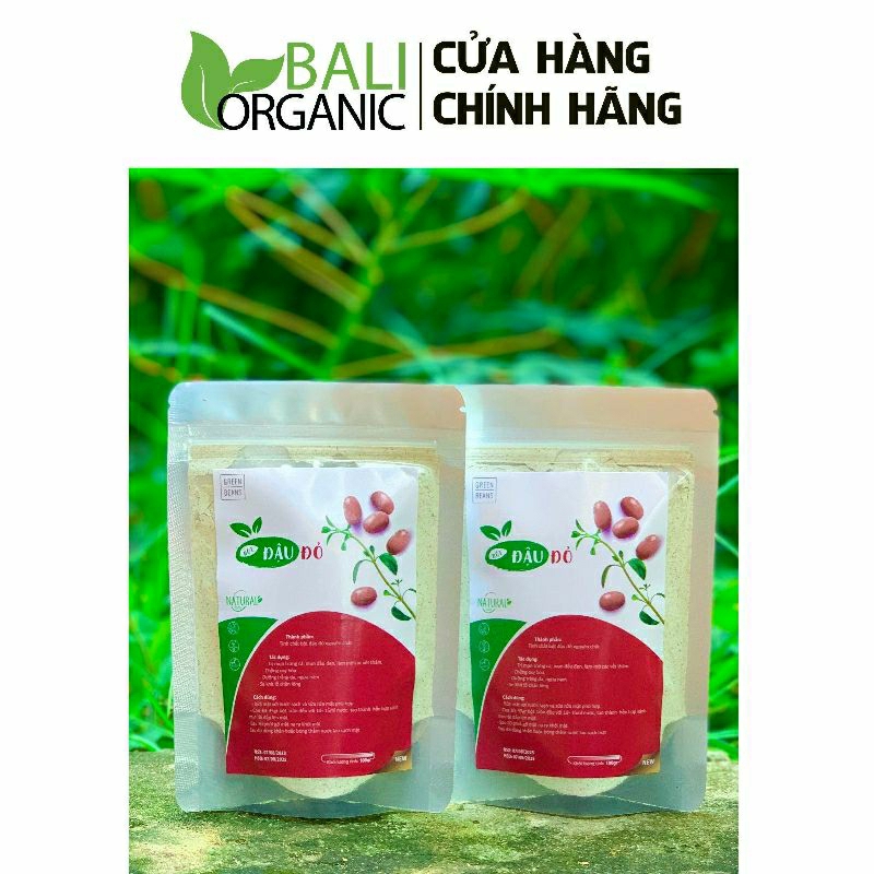 Bột đậu đỏ nguyên chất xay mịn ủ trắng Baliorganic 1kg thượng hạng đắp mặt, dưỡng da | BigBuy360 - bigbuy360.vn