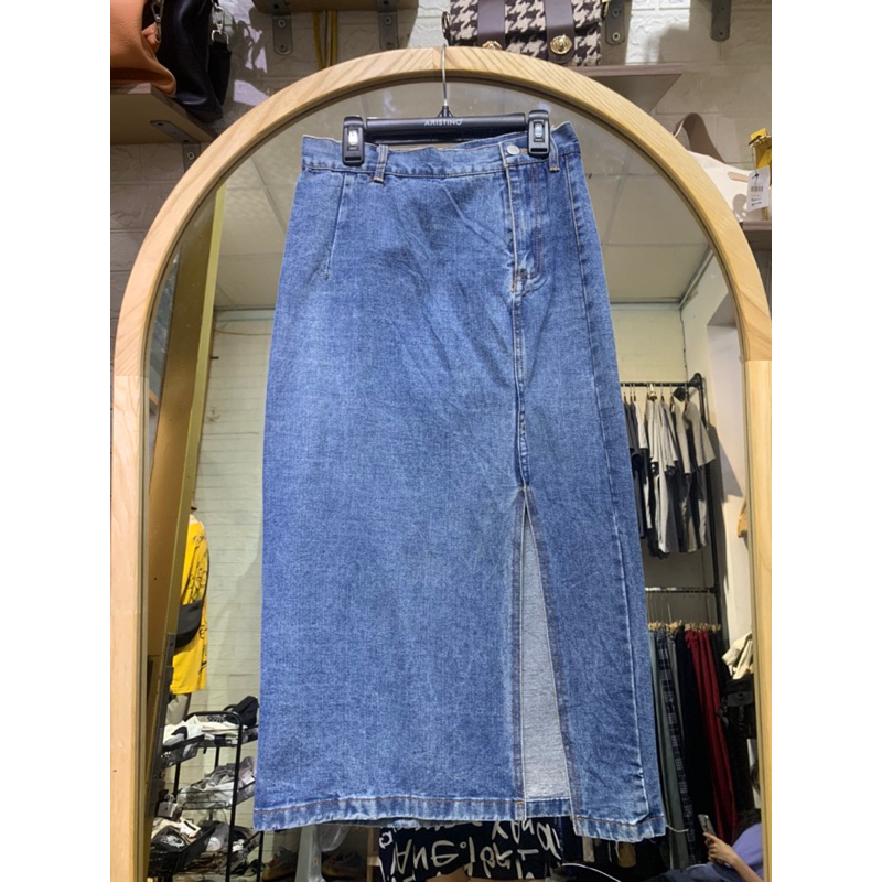 Chân váy jean dài 2hand