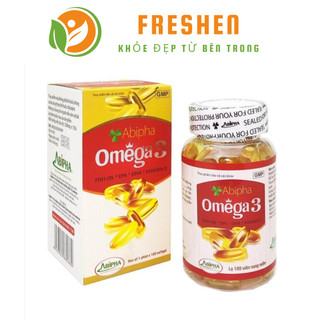 Omega 3 Abipha chứa tinh chất dầu cá, dầu gấc, bổ sung vitamin làm đẹp da, chống lão hóa, gi nhức mắt,mỏi mắt 100 viên