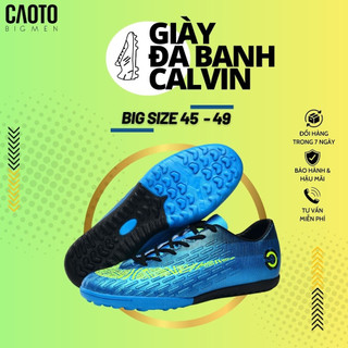 Giày Đá Bóng Calvin Sân Cỏ Màu Xanh Nam Big Size - Giày Đá Bóng Nam Big Size 45 46 47 48