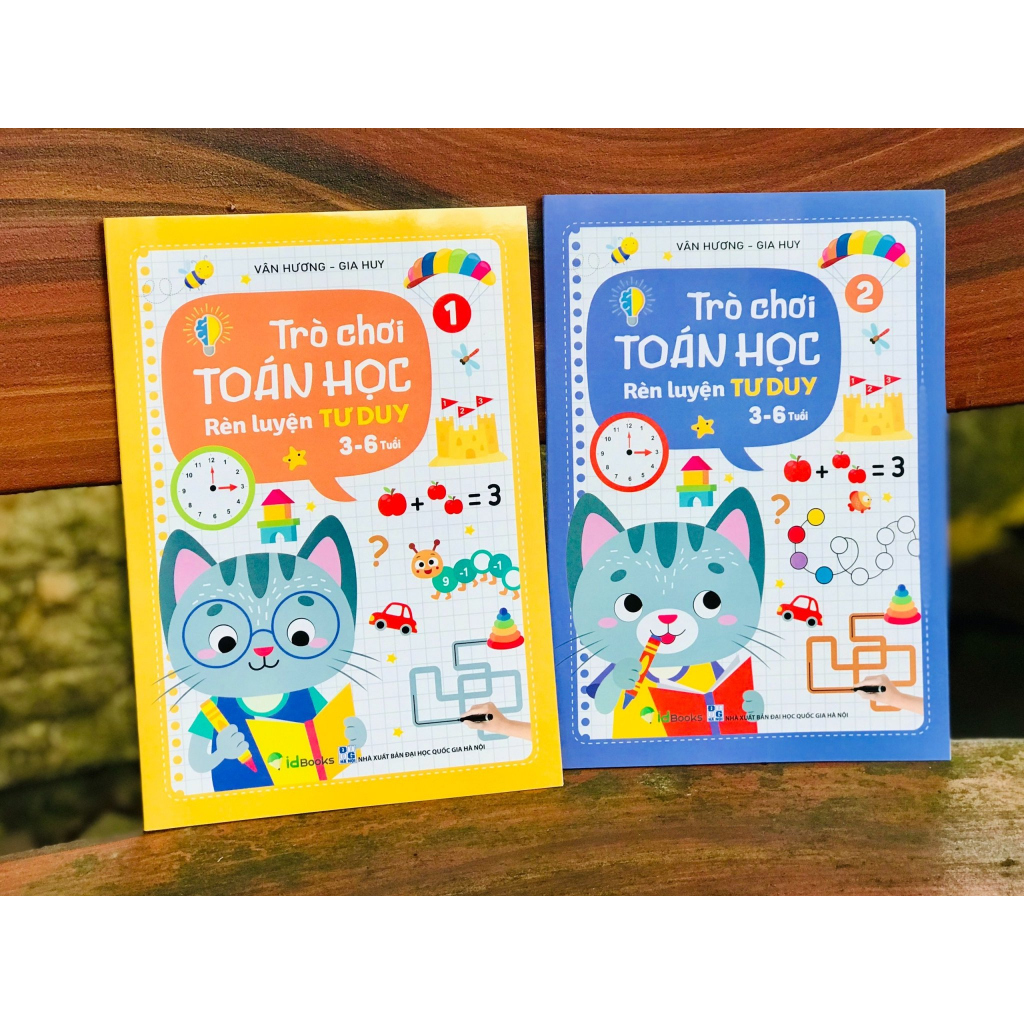 Sách - Trò Chơi Toán Học - Rèn Luyện Tư Duy Cho Bé 3-6 Tuổi ( Tập 1+2 )