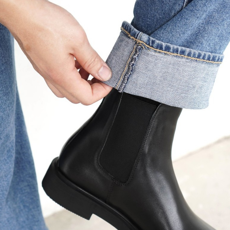 Giày bốt nam ASHE form Chelsea boot, làm từ da bò, tăng chiều cao 4cm