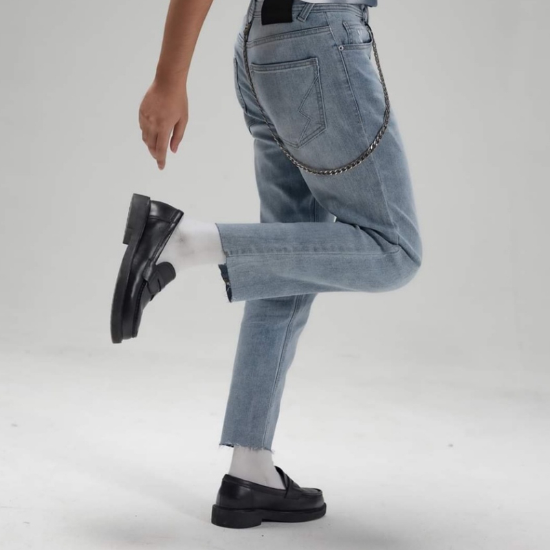 Giày lười nam ASHE form loafer, làm từ da bò, tăng chiều cao 4cm