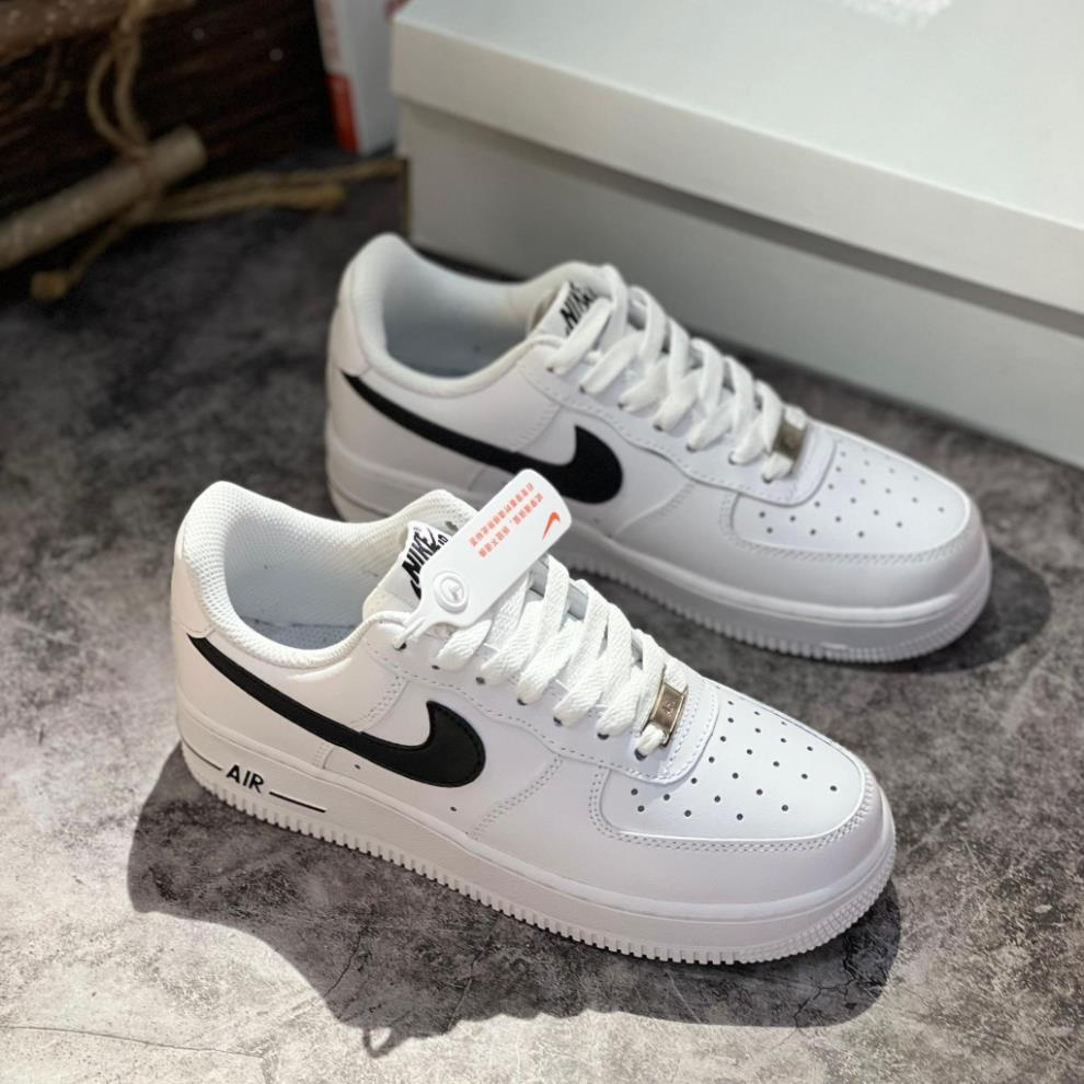 🔥BIG SALE🔥 Giày thể thao nike_AF1 trắng vệt nâu, Giày sneaker af1 just do it vạch đen móc xám mũi đen