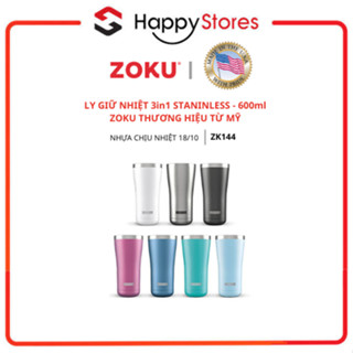 Ly giữ nhiệt 3in1 Stainless Steel 600ml ZOKU thương hiệu từ Mỹ