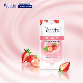 Mặt nạ kem sữa chua Dâu Tây Vedette 10ml *DƯỠNG ẨM VÀ SE DA*