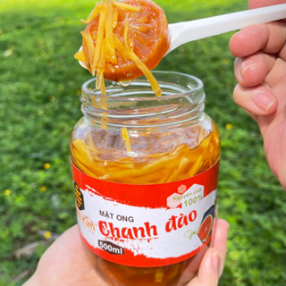 Chanh Đào Gừng Tươi ngâm mật ong Điềm Kim 500ml
